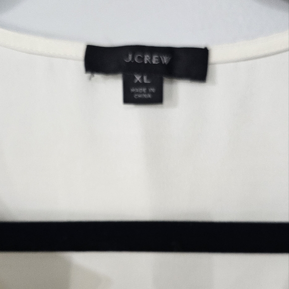 J. Crew Cream Ruffle V Neck Tank Top - Picture 5 of 6